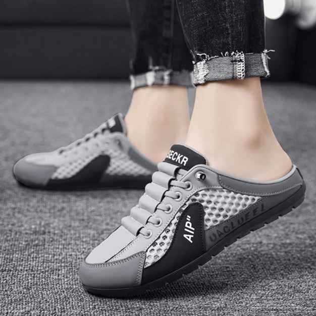 Breathable Mesh Casual Mules / AIP SECKR Backless Sneakers.