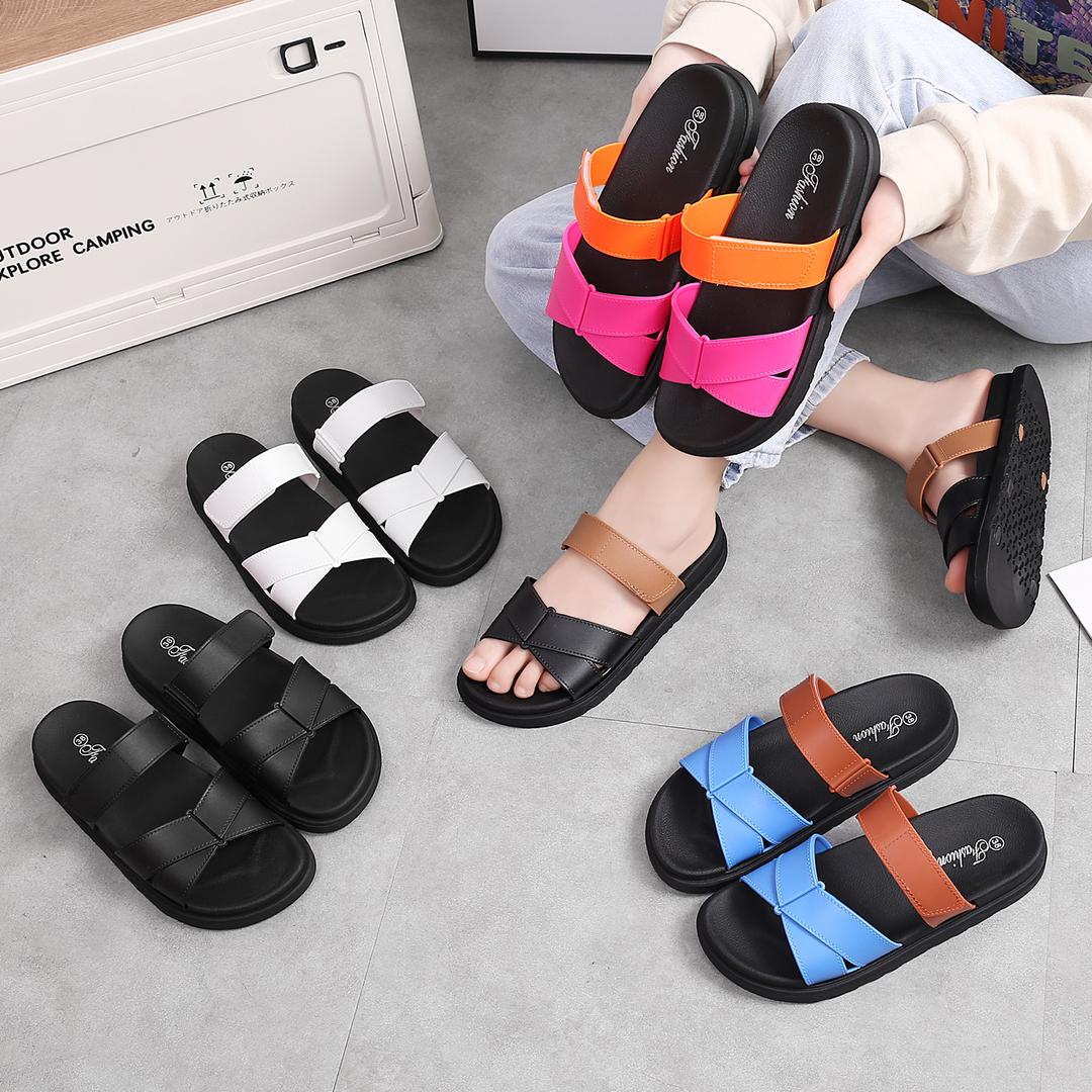 Criss-Cross Flat Slide Sandal
