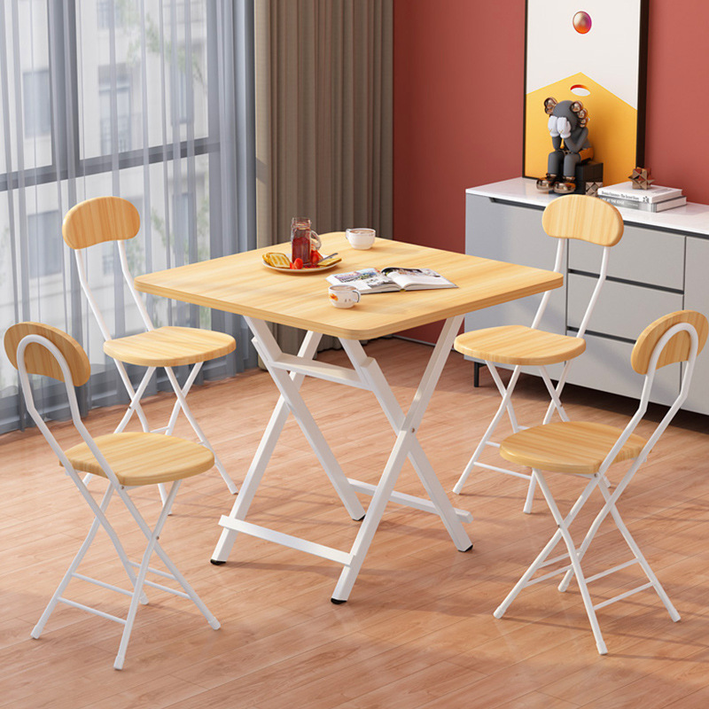 Foldable dining set of Table with 4 chairs