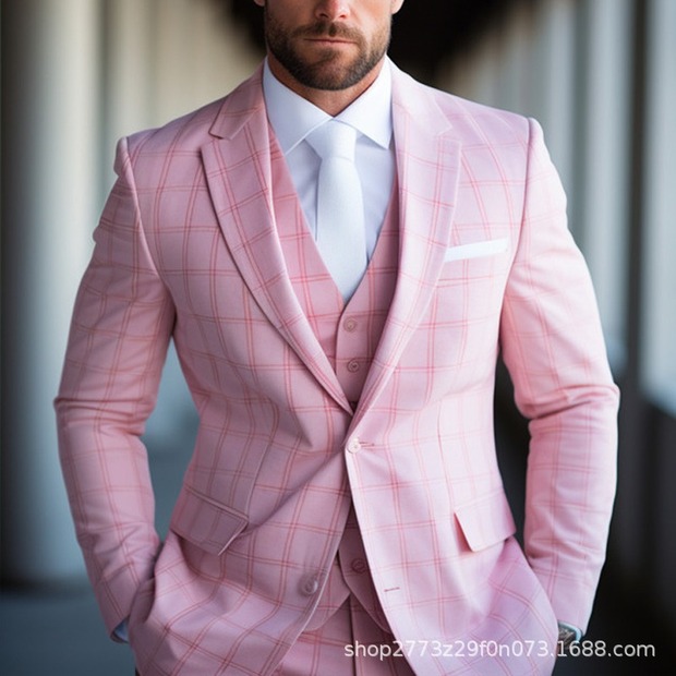 Men luxury stripe suit